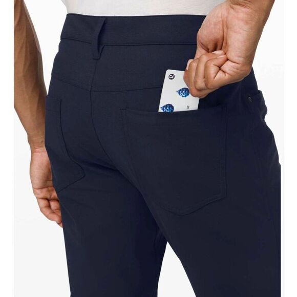 LULULEMON ATHLETICA ABC Pant Slim 'Warpstreme 28' in True Navy Size 36 - Picture 4 of 6